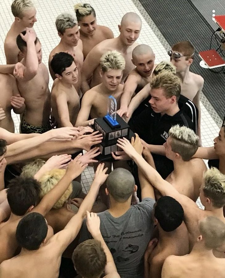 Boys swim and dive takes first at Conferences
