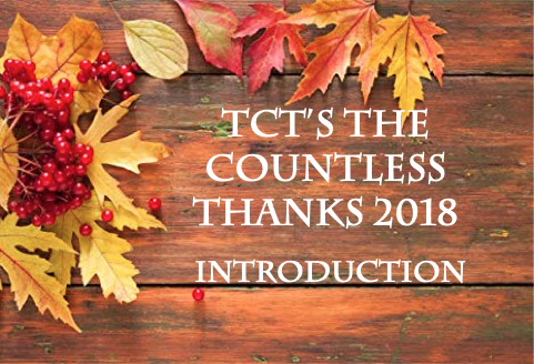 TCTs The Countless Thanks 2018: Introduction