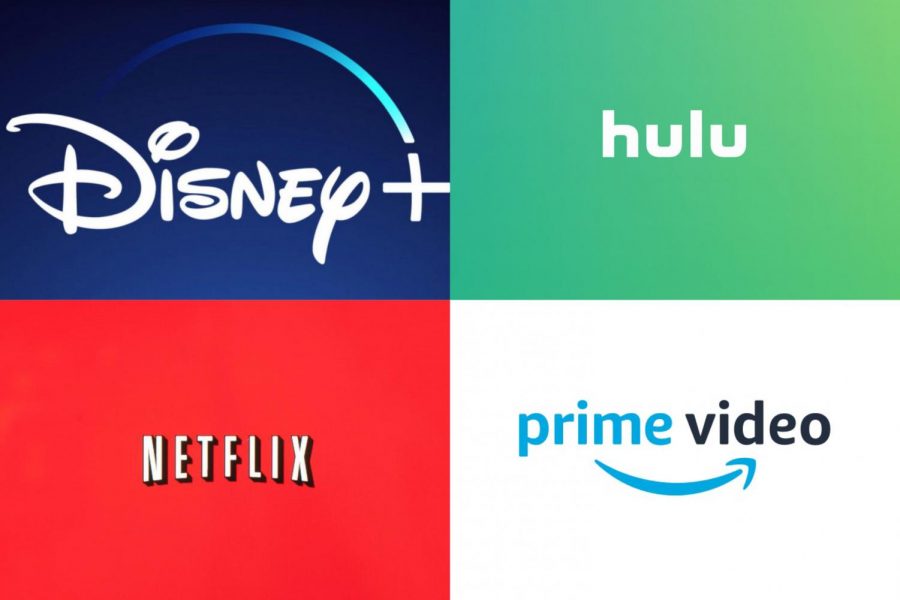 A collage of Disney Plus, Netflix, Amazon Prime Video, and Hulu