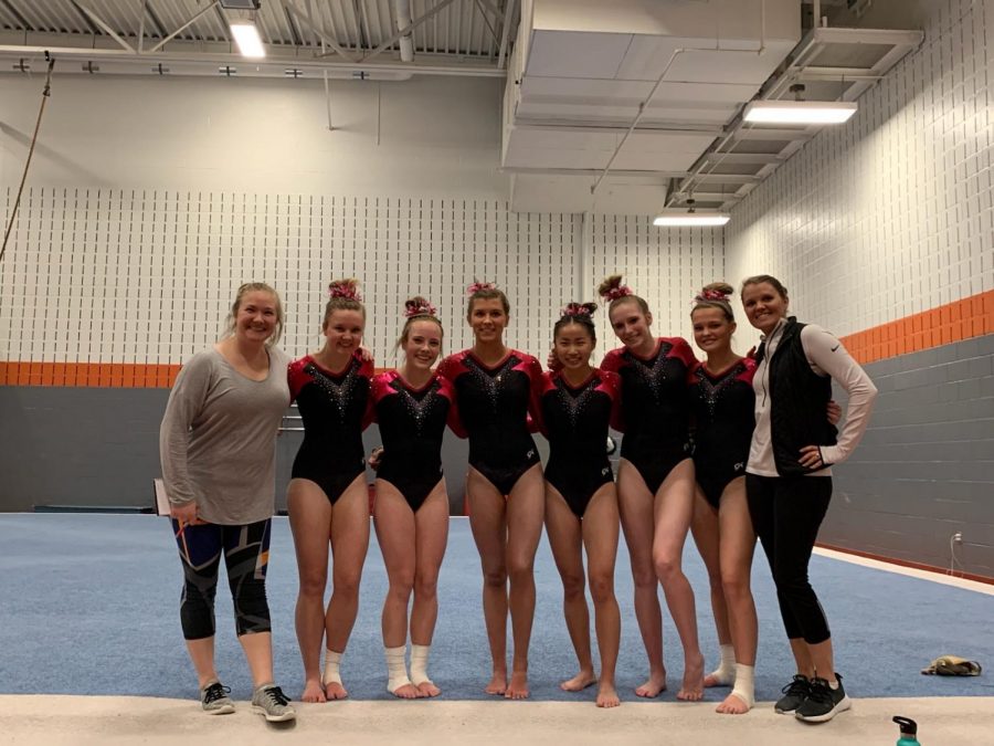 Forest Hills varsity gymnastics team loses to Lowell by one point