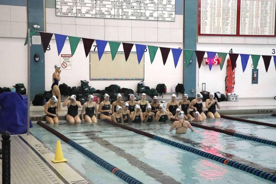 Girls swim and dive team takes the win over FHNE in their friendly meet this past Saturday
