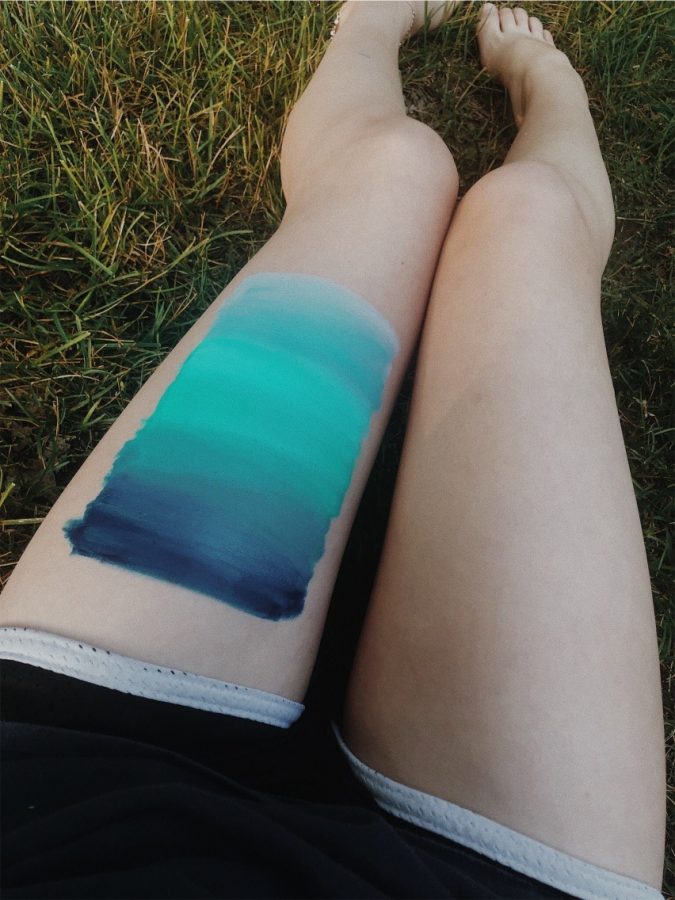I painted my leg for real, the metaphor stands nonetheless.