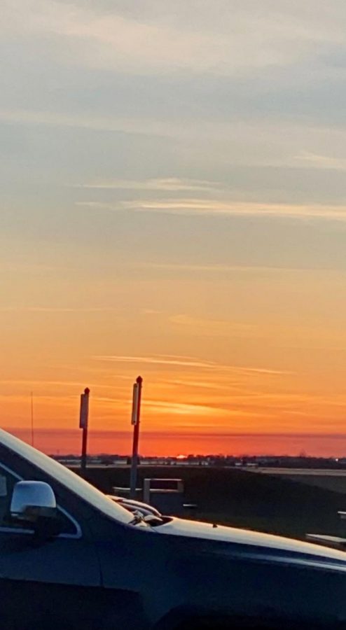 I was sitting at the Airport Viewing Area when the sunset caught my eye, and I just had to capture this beautiful array of colors for safe keeping. 