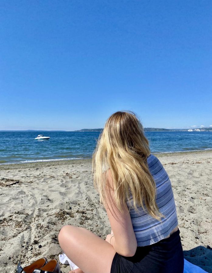 Here is a picture of me on a beach in Seattle this past summer. I was truly living in the moment here.