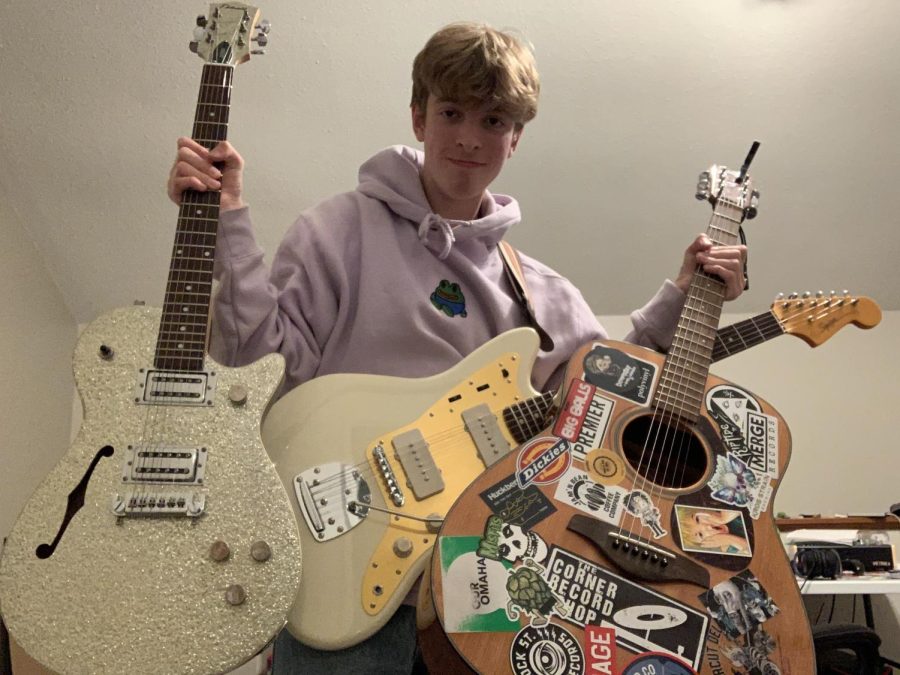 Here is Ted Weaver with his aforementioned collection of sick guitars.