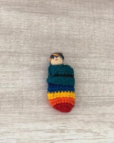 The worry doll from beneath my pillow 
