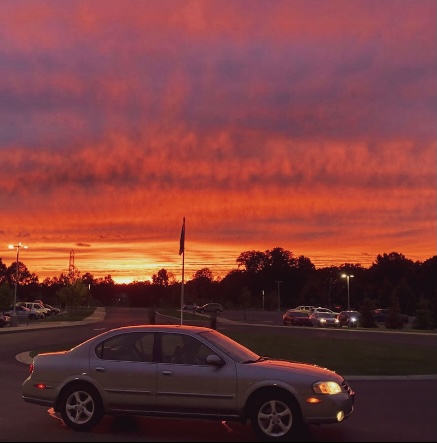 Sunset and my car