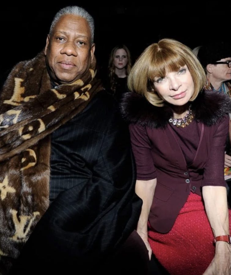A photograph of Anna Winter and André Leon Talley (credit: Eugene Gologursky).