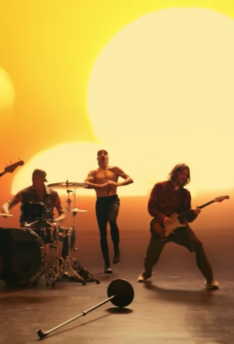 A scene from the music video of Black Summer by the Red Hot Chili Peppers
