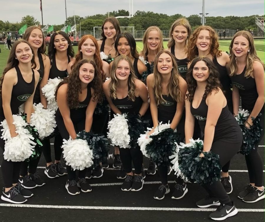 Here is the entire Dance Team at a football game from earlier this year.