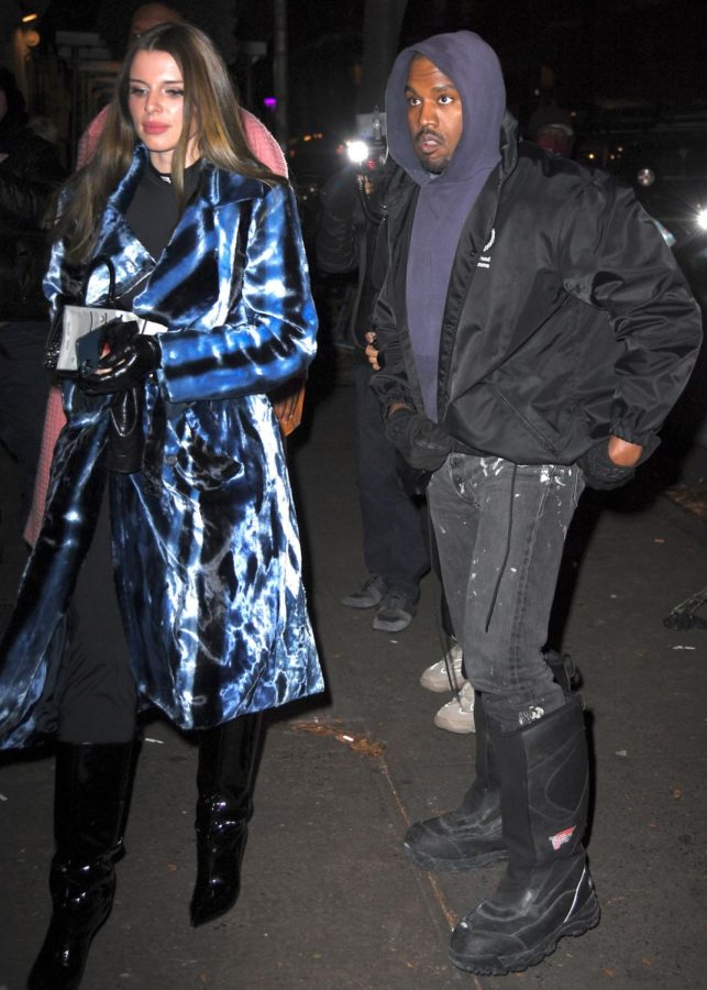 Kanye West and his now ex-girlfriend, model and actress Julia Fox. 