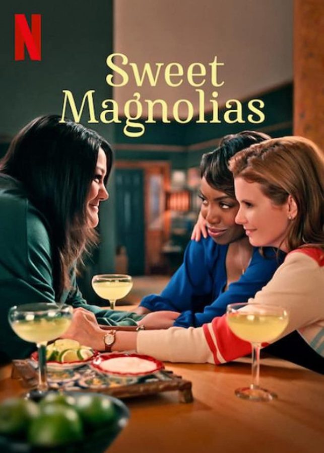 Season two Sweet Magnolias Netflix poster showing three of the main characters 