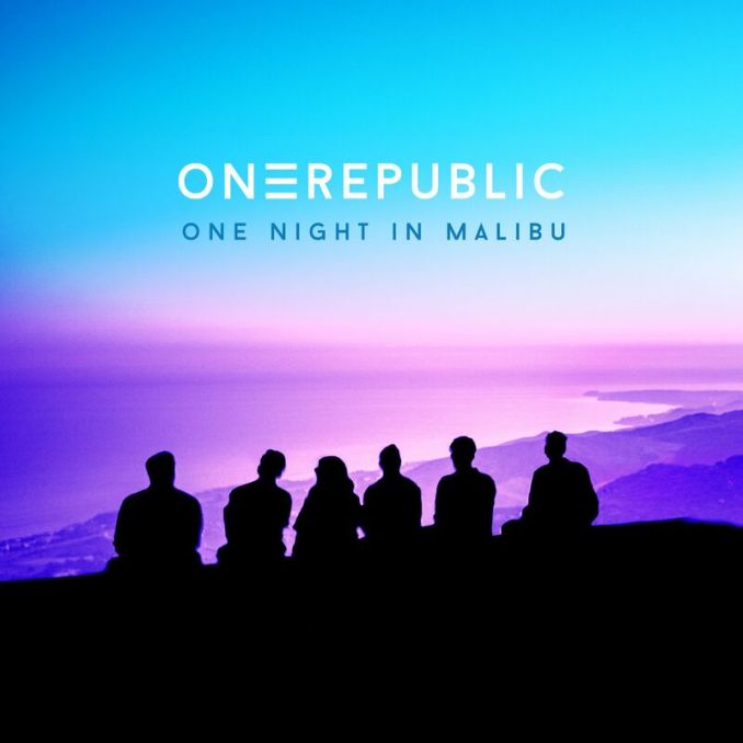 The+silhouette+of+the+band+looking+over+a+cliff+in+Malibu%2C+California.++