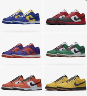 Possibilitys for custom Dunks you can create 