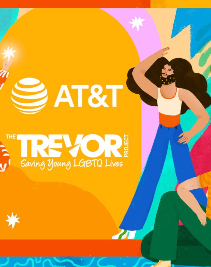 One of the many images AT&T has created showing their work with the Trevor Project.
