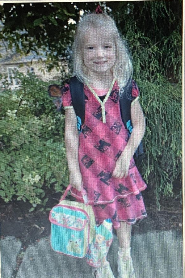 This was me, excited for my first day of Kindergarten.