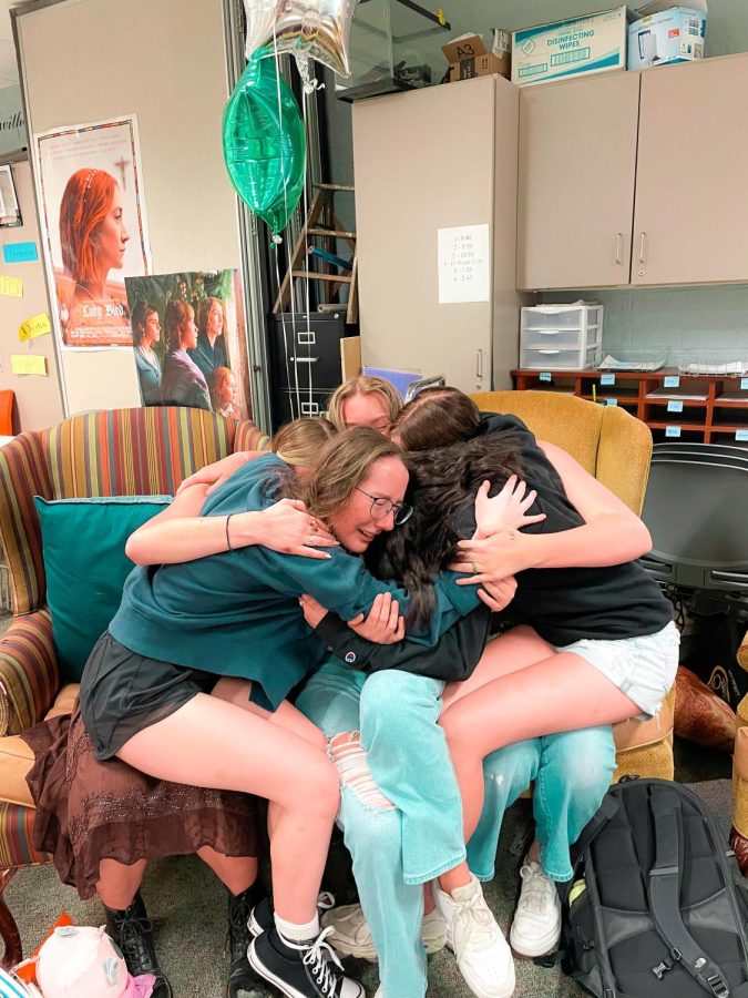 Sydney, Jessie, Meggie, Allie, and I all hugging one another, sobbing about the time that got away from us.