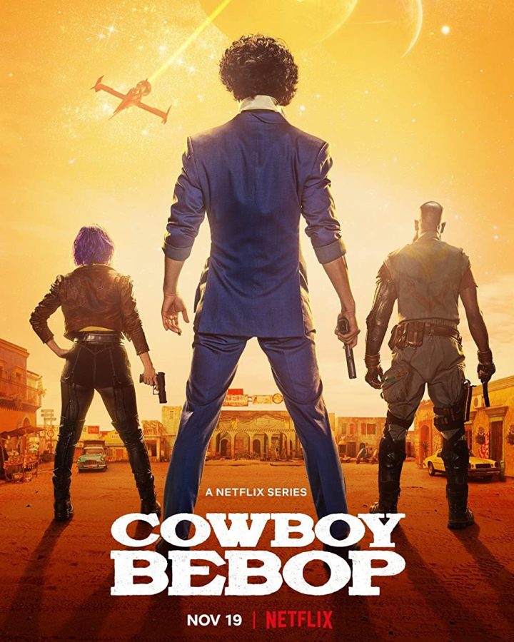 The poster for the live-action version of Cowboy Bebop, unfortunately without the appearance of Ed.