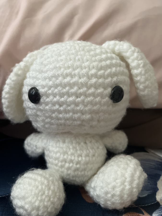 A small bunny that I made for my friends birthday