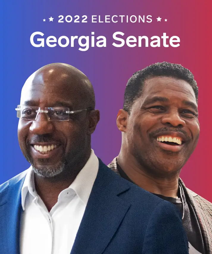 The+two+Georgia+Senate+runoff+candidates%2C+Democrat+Warnock+and+Republican+Walker.