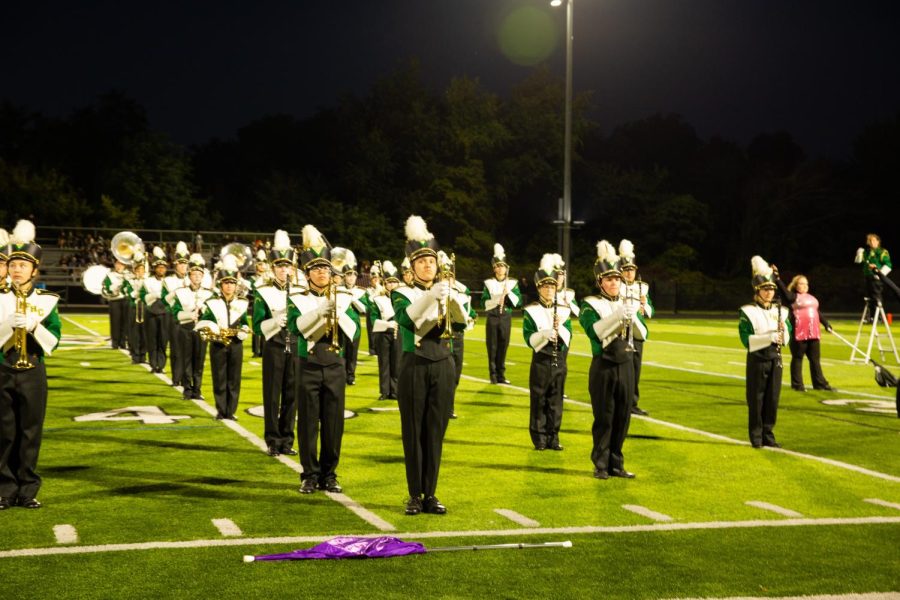 Marching band during the halftime show- L.Hampton Photography