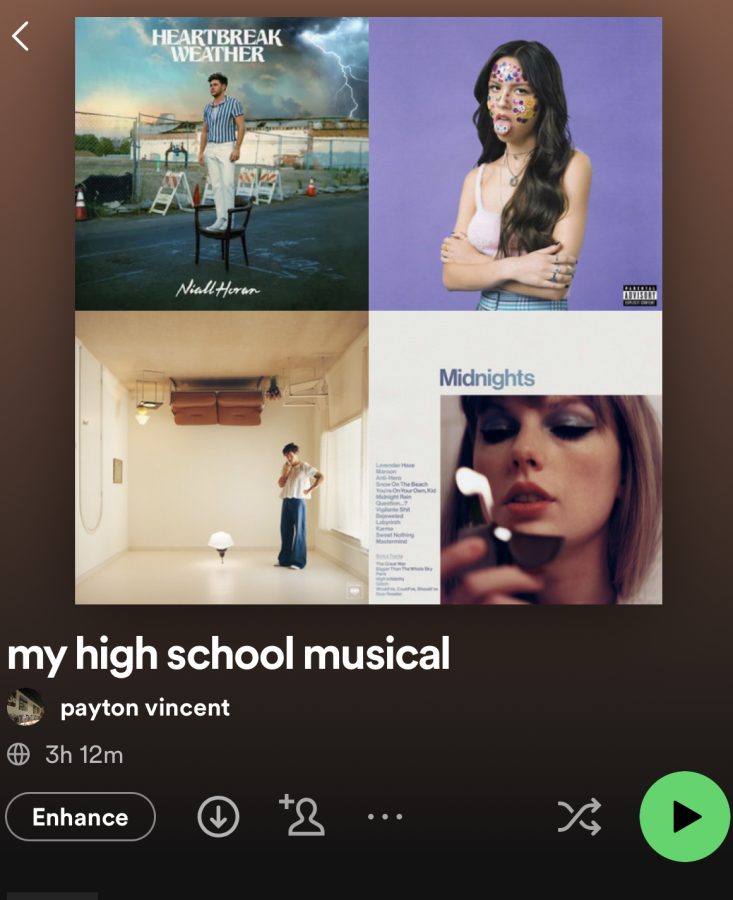 My playlist consisting of the four albums that have defined my high school experience