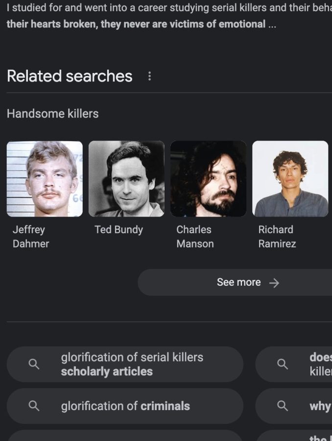 A related search that was suggested when looking into true crime