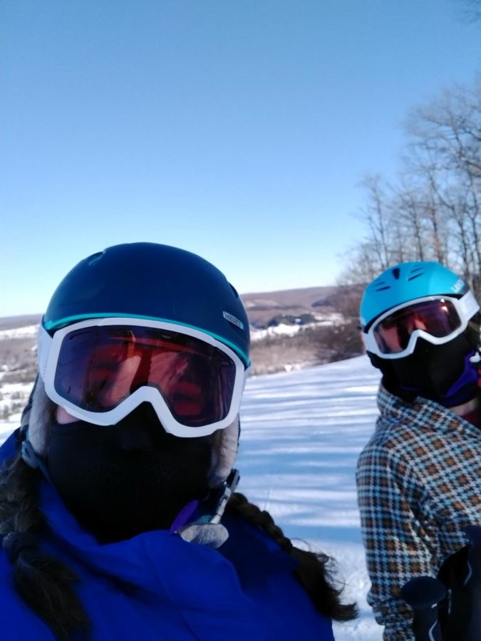 A selfie I took with my sister skiing at Boyne Mountain