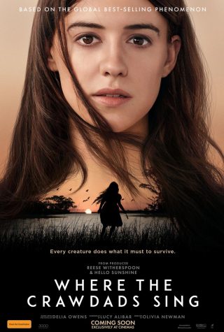 The poster for the movie with Kyra in the center above the marsh