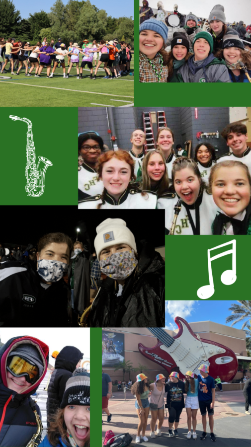 A collage from some of the best Marching Band memories
