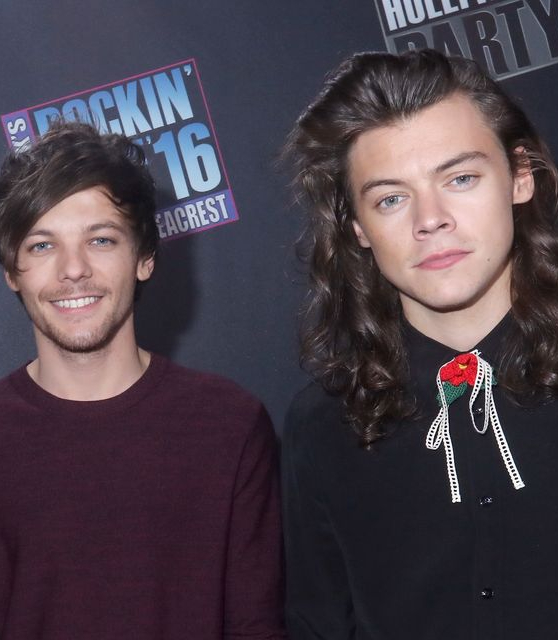 Harry Styles and Louis Tomlinson, former members of the band One Direction, who have had a strained friendship due to fans insisting that they were a couple.