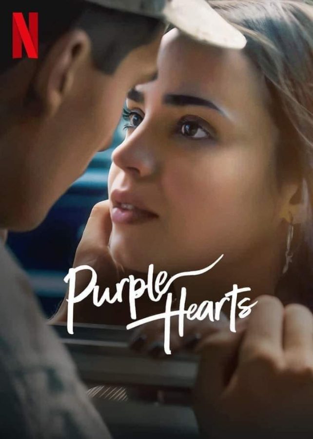 Purple+Hearts+Netflix+Movie+poster+with+the+two+main+characters+