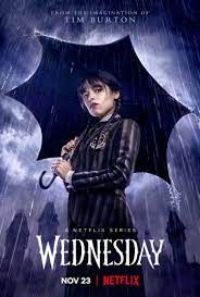 The cover for Netflixs and Tim Burtons latest series, Wednesday, featuring Jenna Ortega.