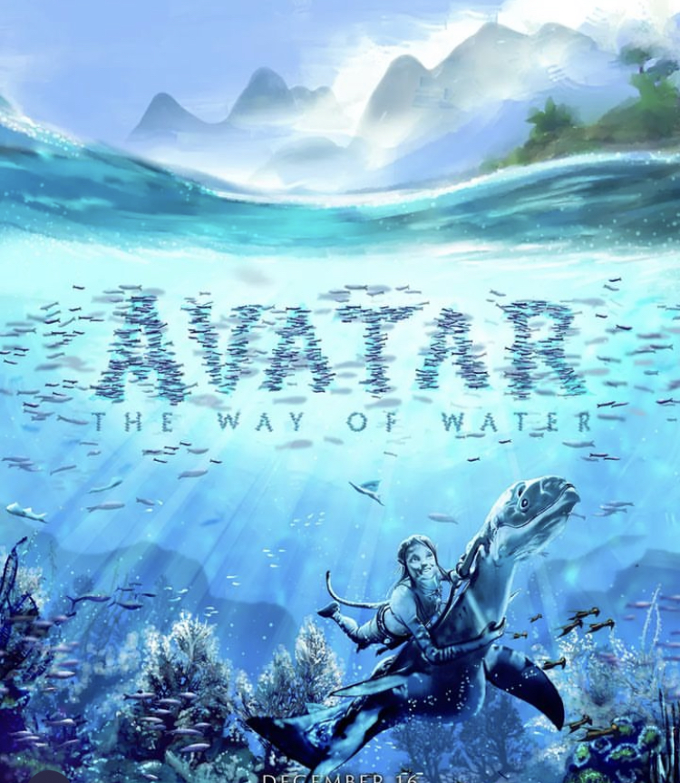 A cover art of the new motion picture Avatar: The Way of Water