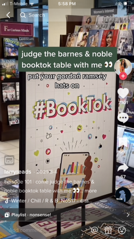 A TikTok portraying the proliferation of BookTok books as well as their continued judgement
