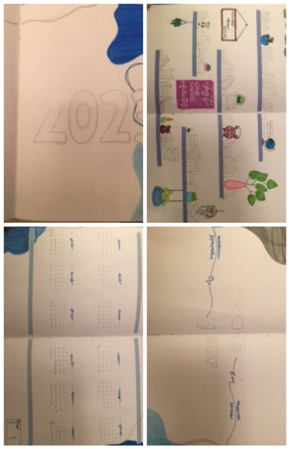 The main spreads at the beginning of my 2023 bullet journal