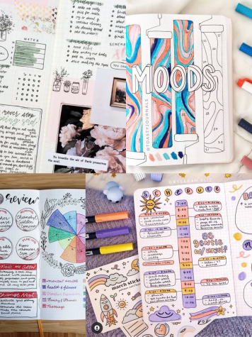A collage of bullet journaling images that came up when I searched through Pinterest.