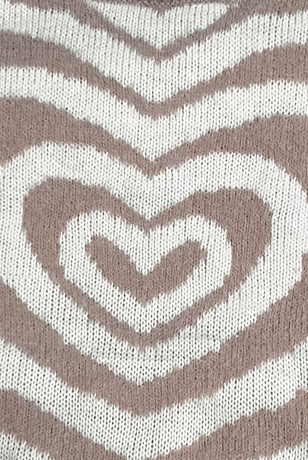 The center of the sweater that I wore on valentines day. 