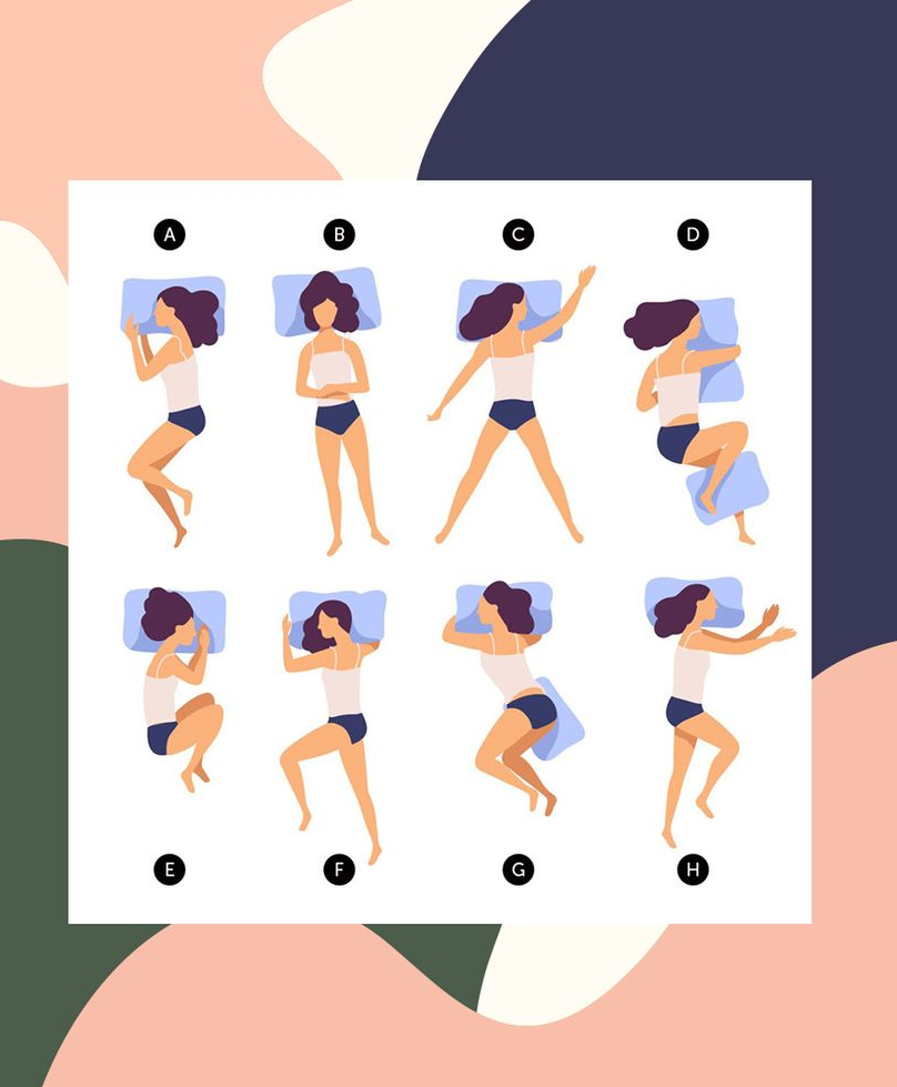 Premium Vector | Different sleeping poses set. top view woman. flat style.