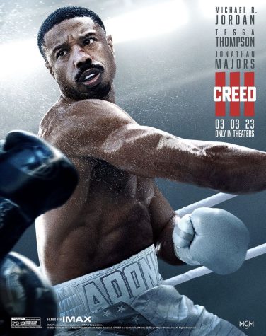 One of the movie posters for Creed III, featuring the titular character.