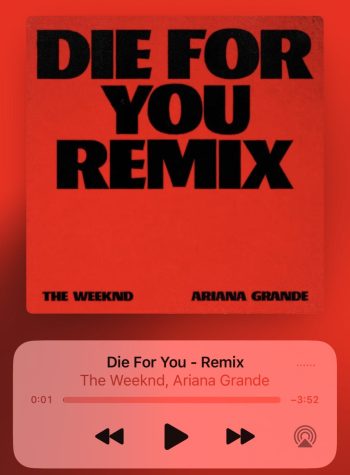 The Cover for the Die For You - Remix by The Weeknd, featuring Ariana Grande