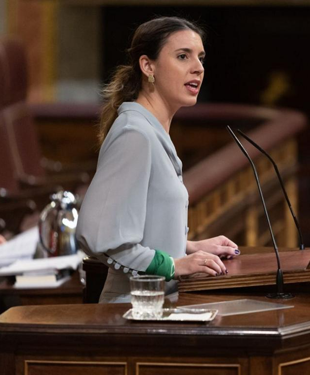Spains Minister of Equality, Irene Montero, speaking out in support of menstrual leave.