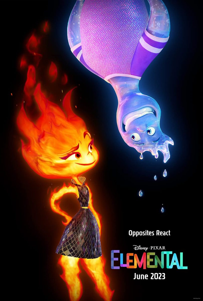 The movie poster for Disneys Elemental.