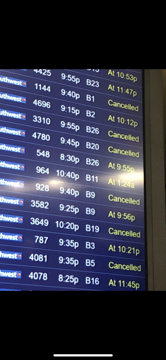 The+flight+board+from+that+night+with+almost+every+flight+being+canceled.