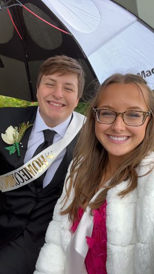 Carlee Cumming with one of her best friends Trystan Tilton during the homecoming parade! 