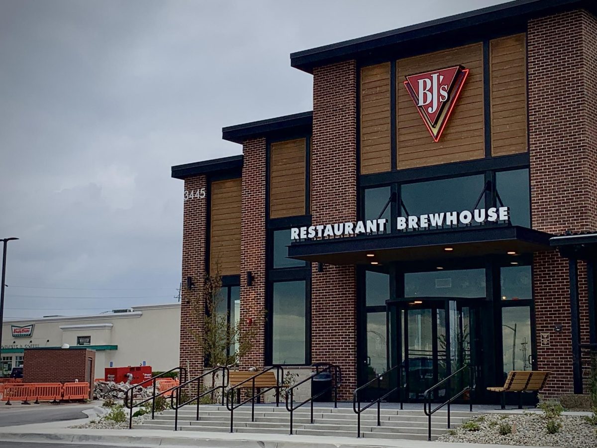 BJs, located near Krispy Kreme at the mall, is the newest restaurant in the area.