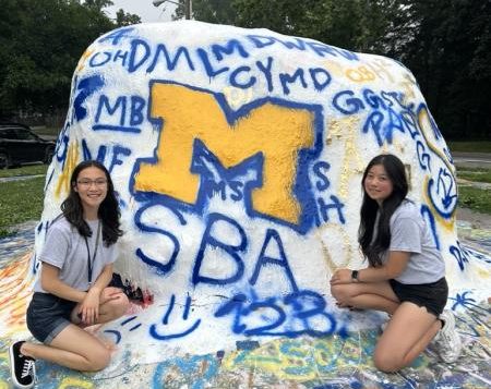 Lucy at a camp at the University of Michigan that gave her an introduction to the Ross School of Business.
