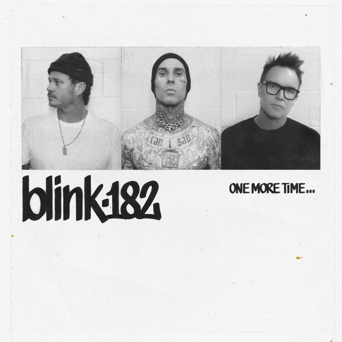 The album cover of Blink-182s new album, ONE MORE TIME.