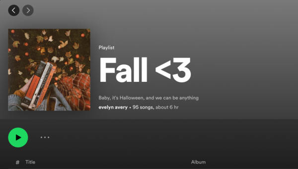 I listened to my fall playlist while writing this, and then immediately started to make my Christmas one.