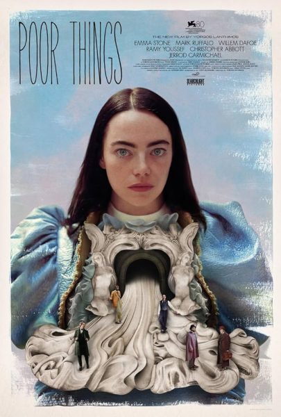 One of the movie posters for Poor Things, starring Emma Stone.